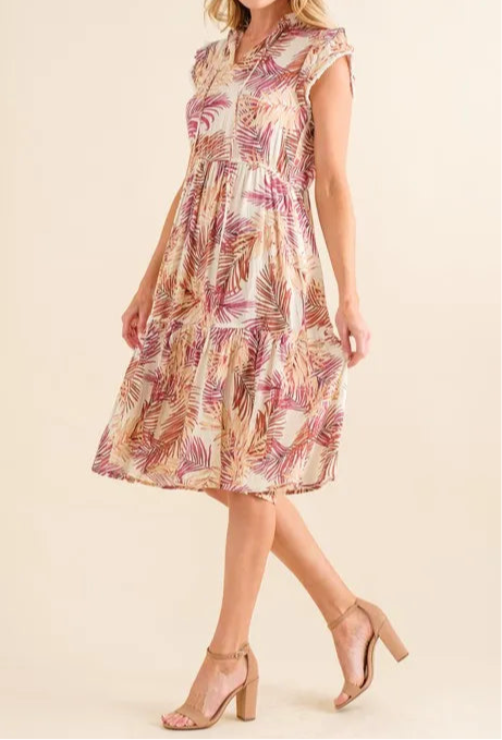 Agatha Boho Printed Tiered Dress