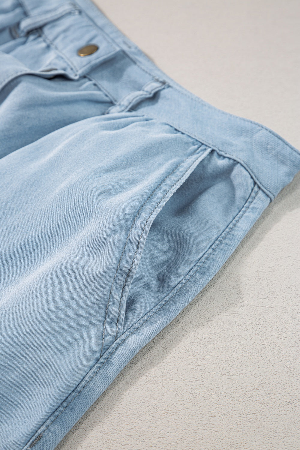 Dorothy Snap Down High Waist Denim Skirt