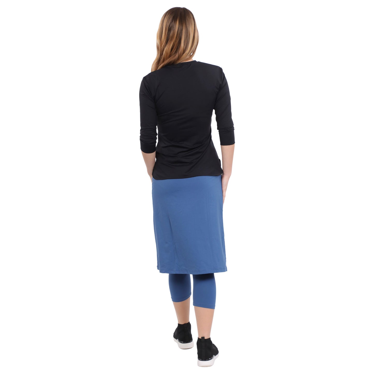 Tabitha Modest Swim and Sports Midi Skirt with Attached Leggings - UPF 50 Protection
