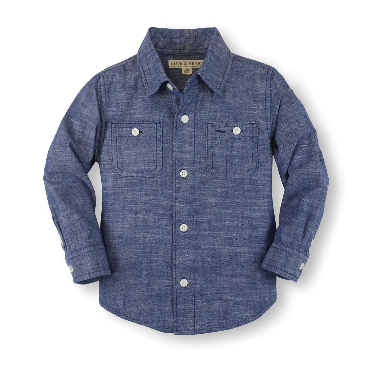Reggie Organic Chambray Button Down Shirt - Baby