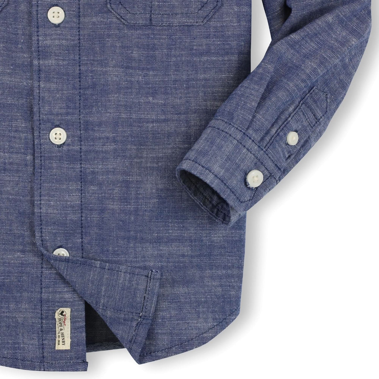 Reggie Organic Chambray Button Down Shirt - Baby
