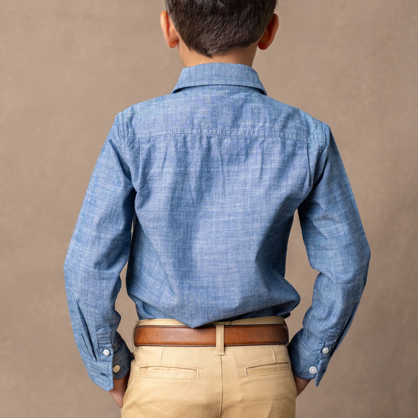 Reggie Organic Chambray Button Down Shirt - Baby