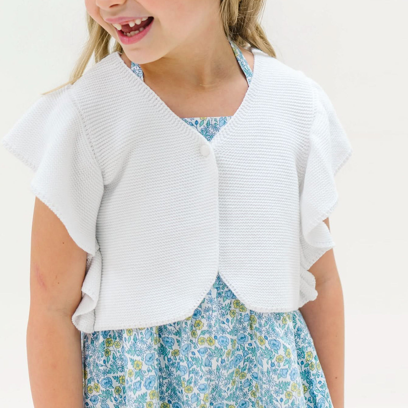 Lila Ruffle Sleeve Sweater Vest Girls