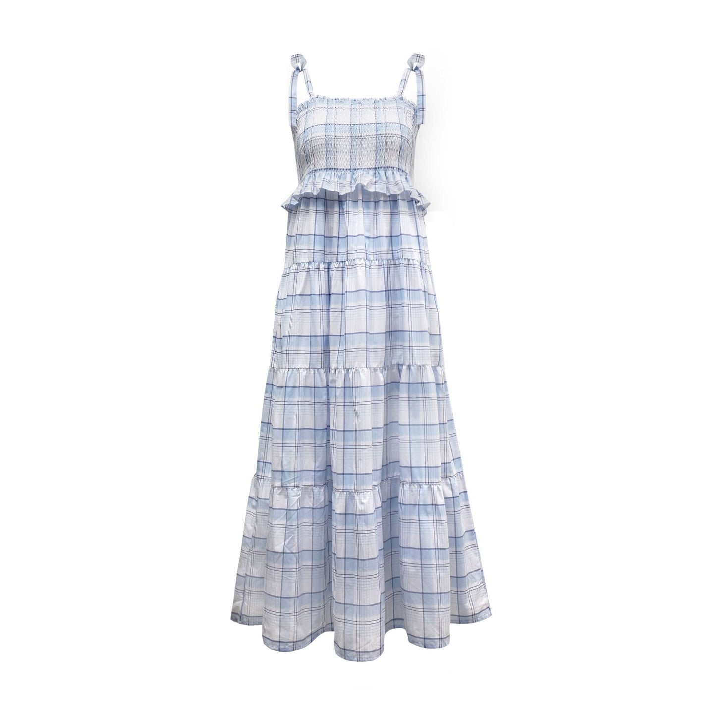 Agatha Smocked Tiered Organic Dress