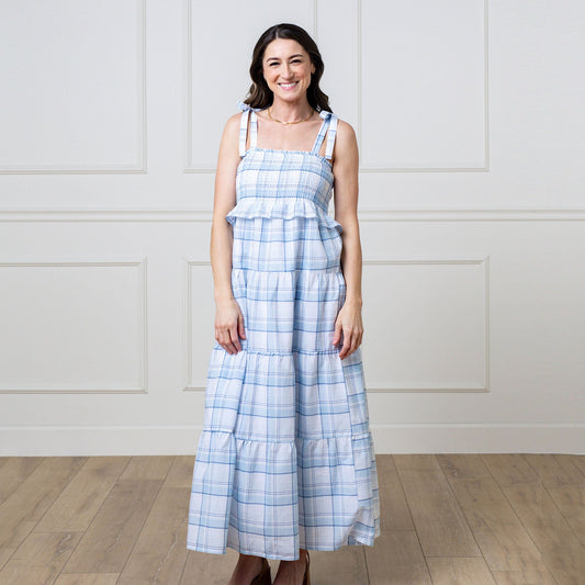 Agatha Smocked Tiered Organic Dress