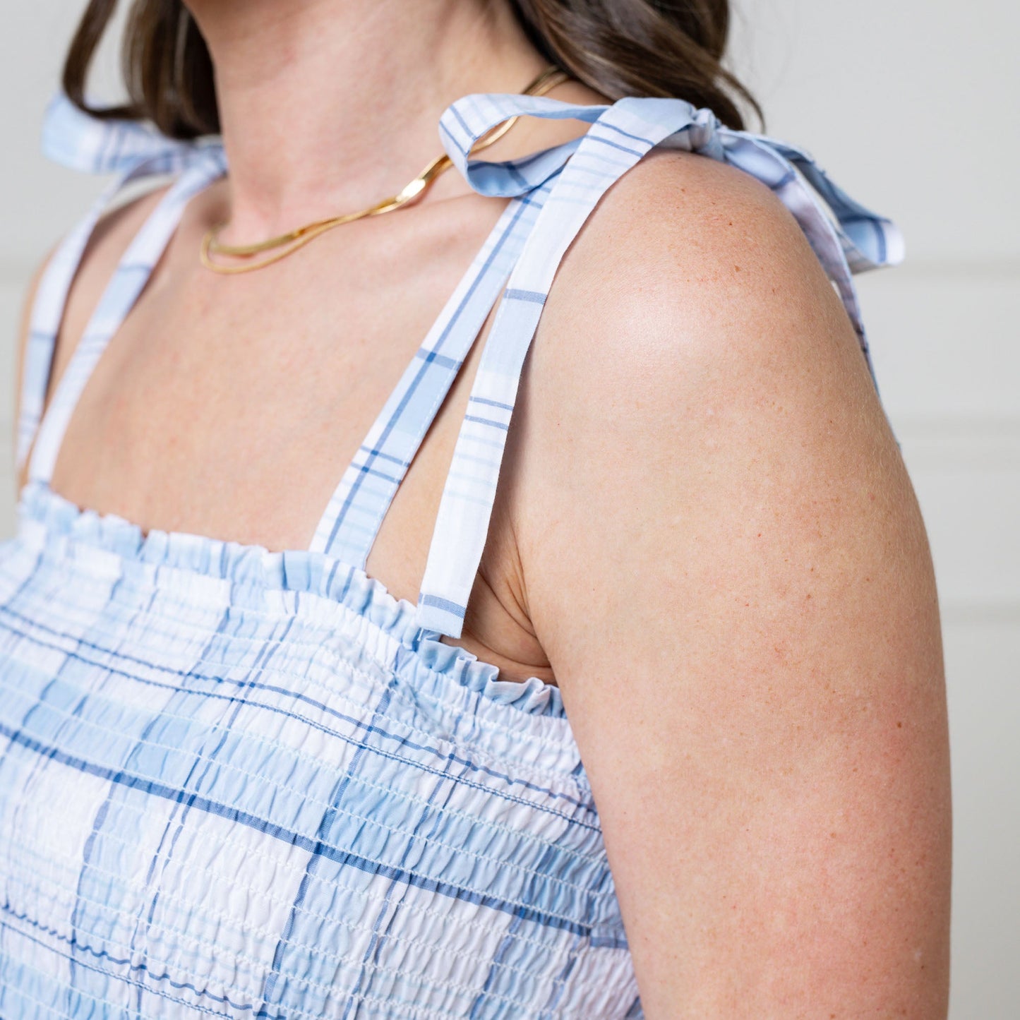 Agatha Smocked Tiered Organic Dress