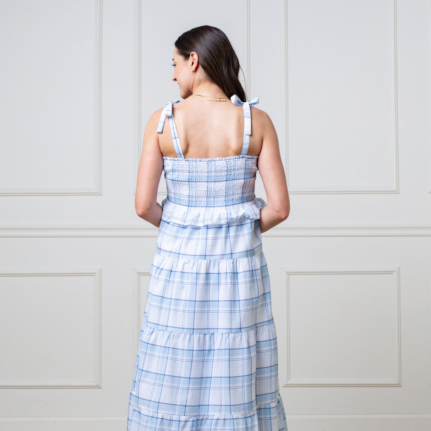 Agatha Smocked Tiered Organic Dress