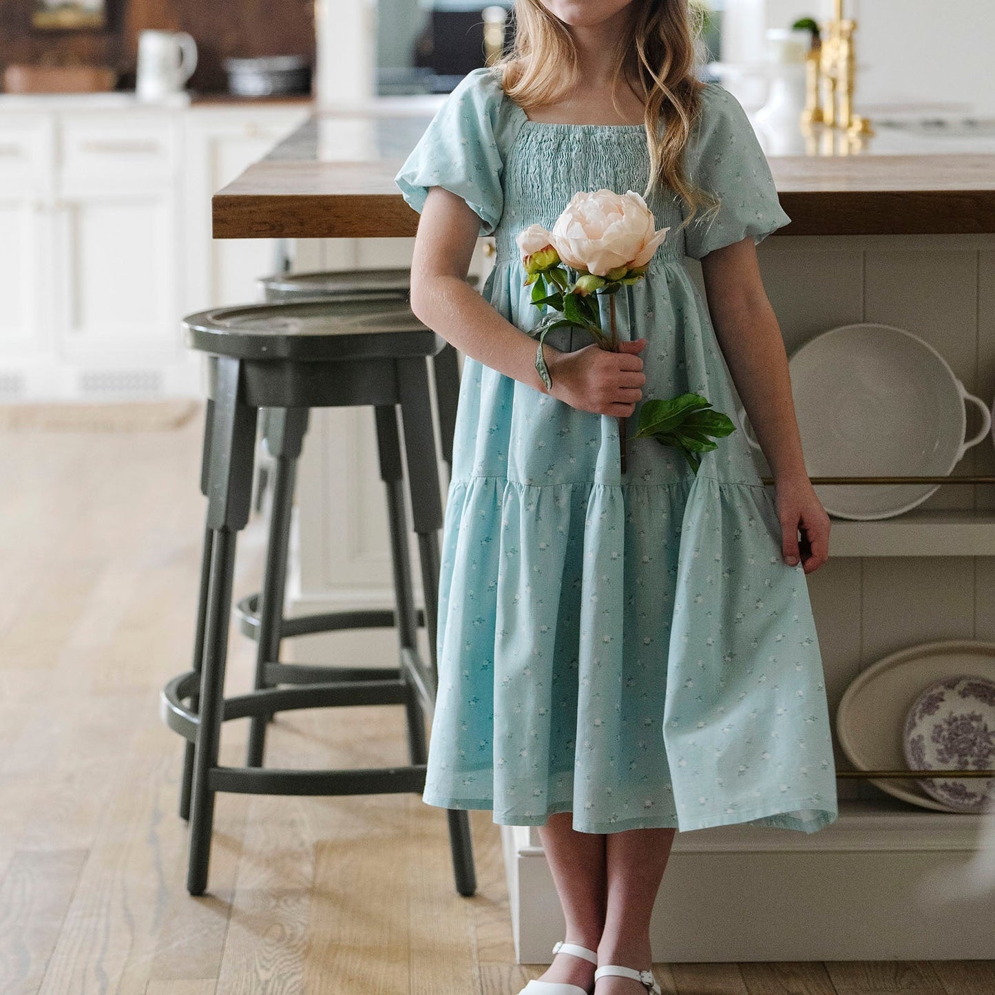 Liliana Smocked Bubble Sleeve Dress