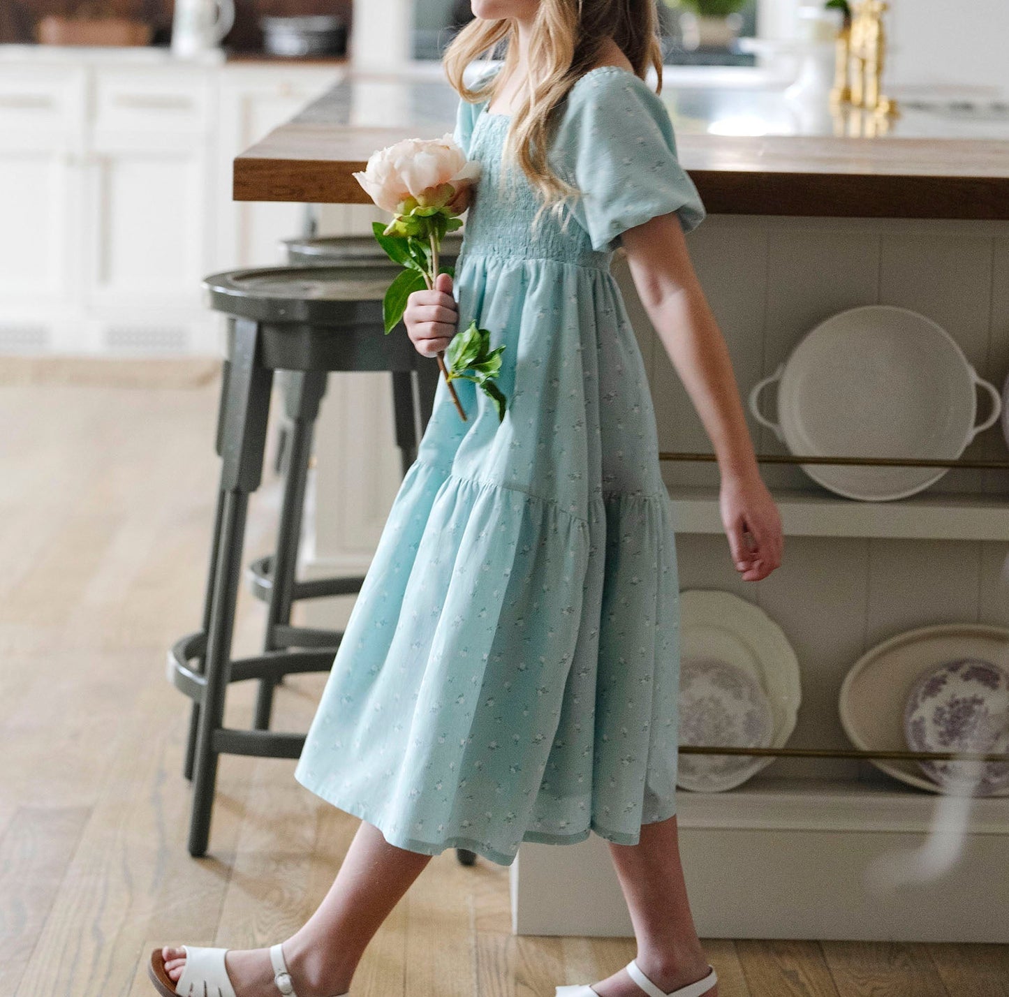 Liliana Smocked Bubble Sleeve Dress