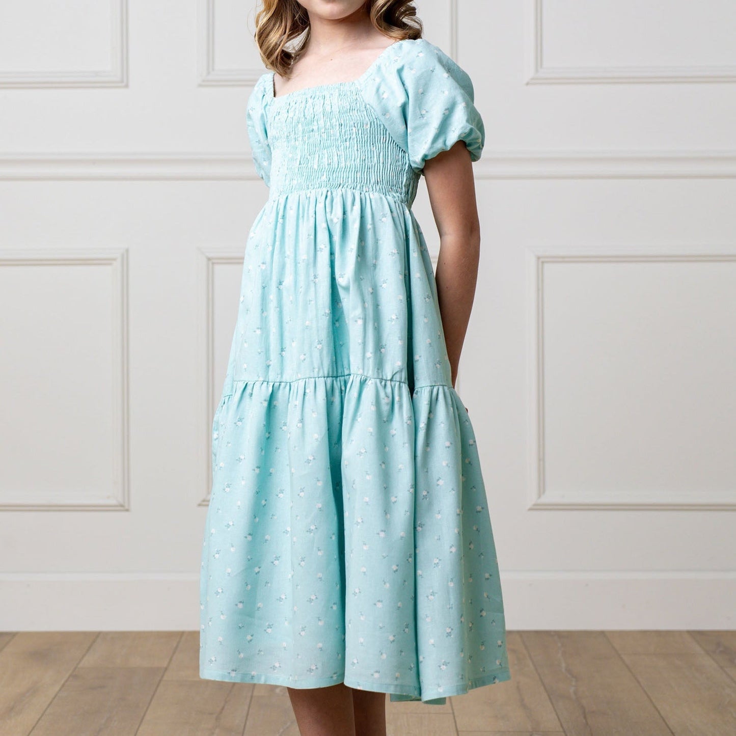 Liliana Smocked Bubble Sleeve Dress