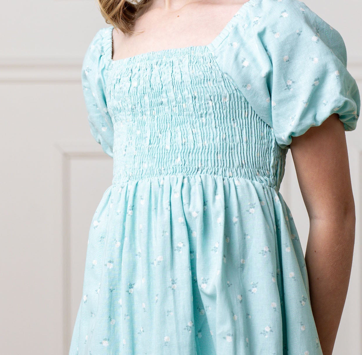 Liliana Smocked Bubble Sleeve Dress