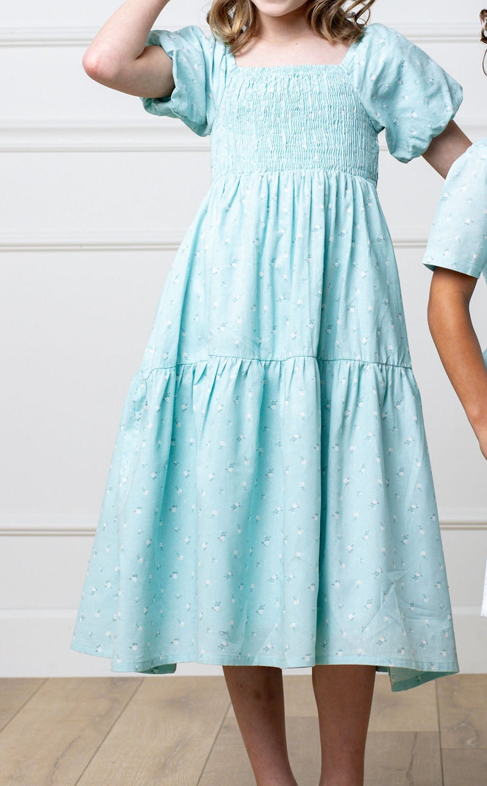 Liliana Smocked Bubble Sleeve Dress