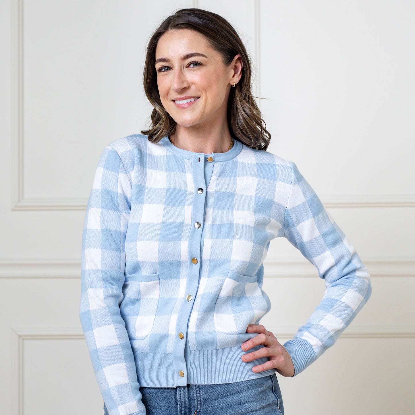Betty Organic Intarsia Sweater Cardigan