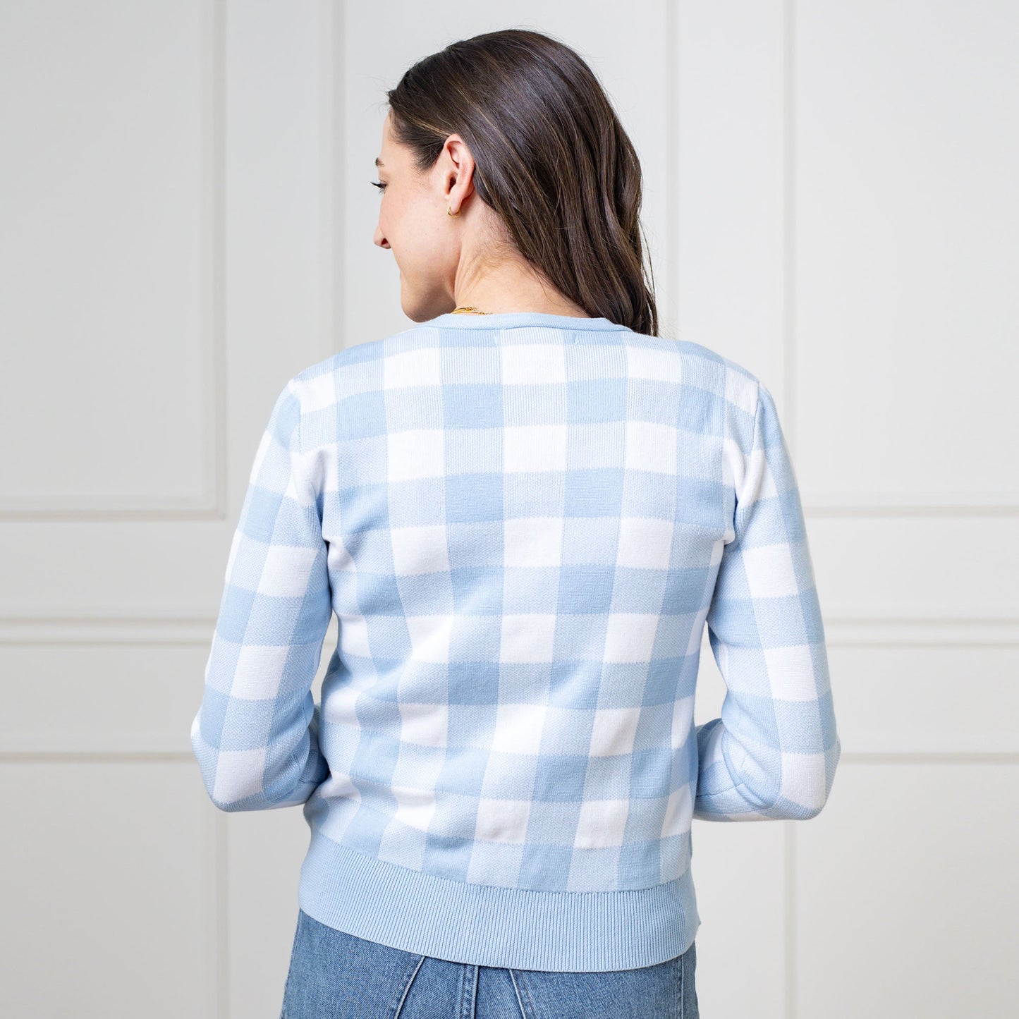 Betty Organic Intarsia Sweater Cardigan