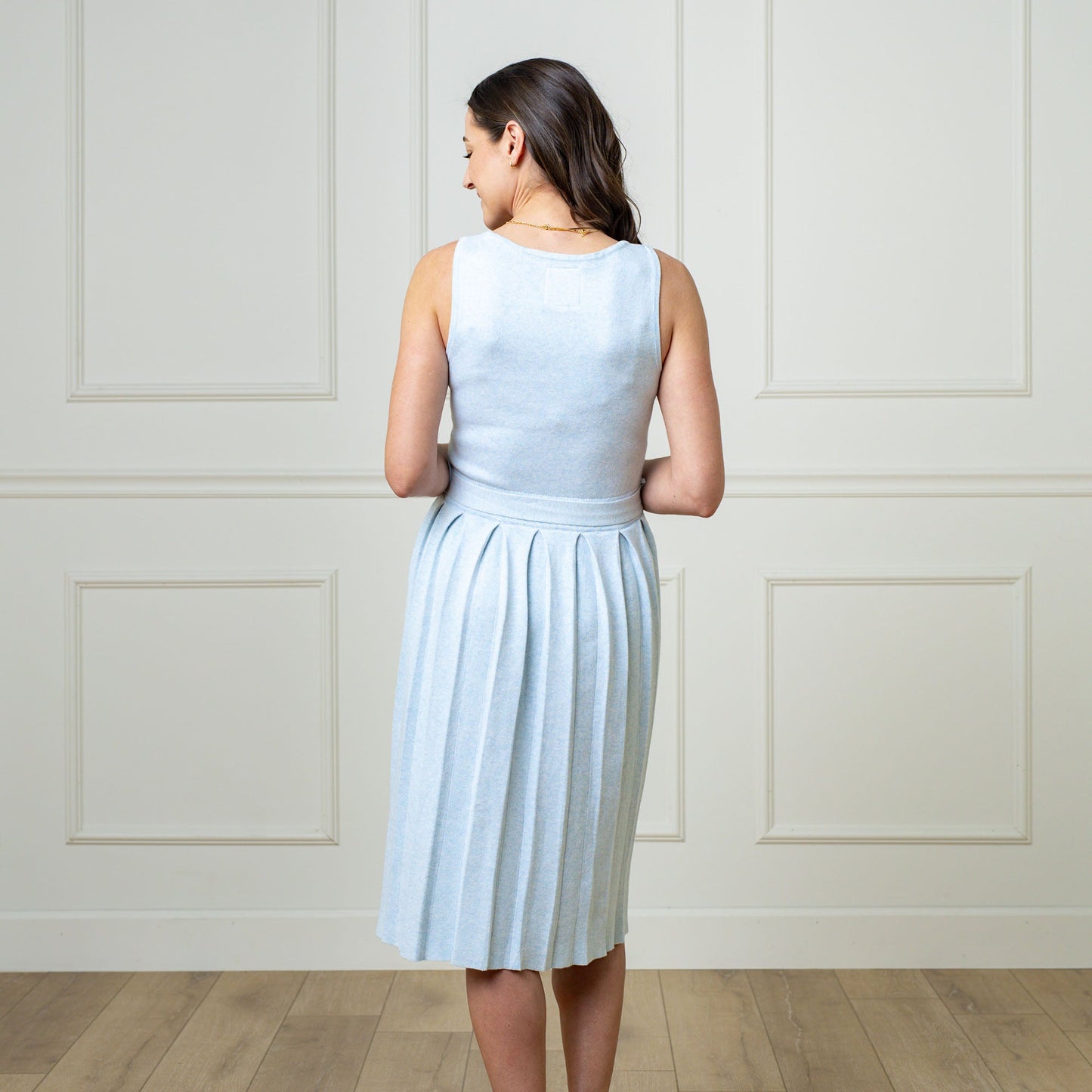 Abigail Organic Pleated Sweater Knit Dress