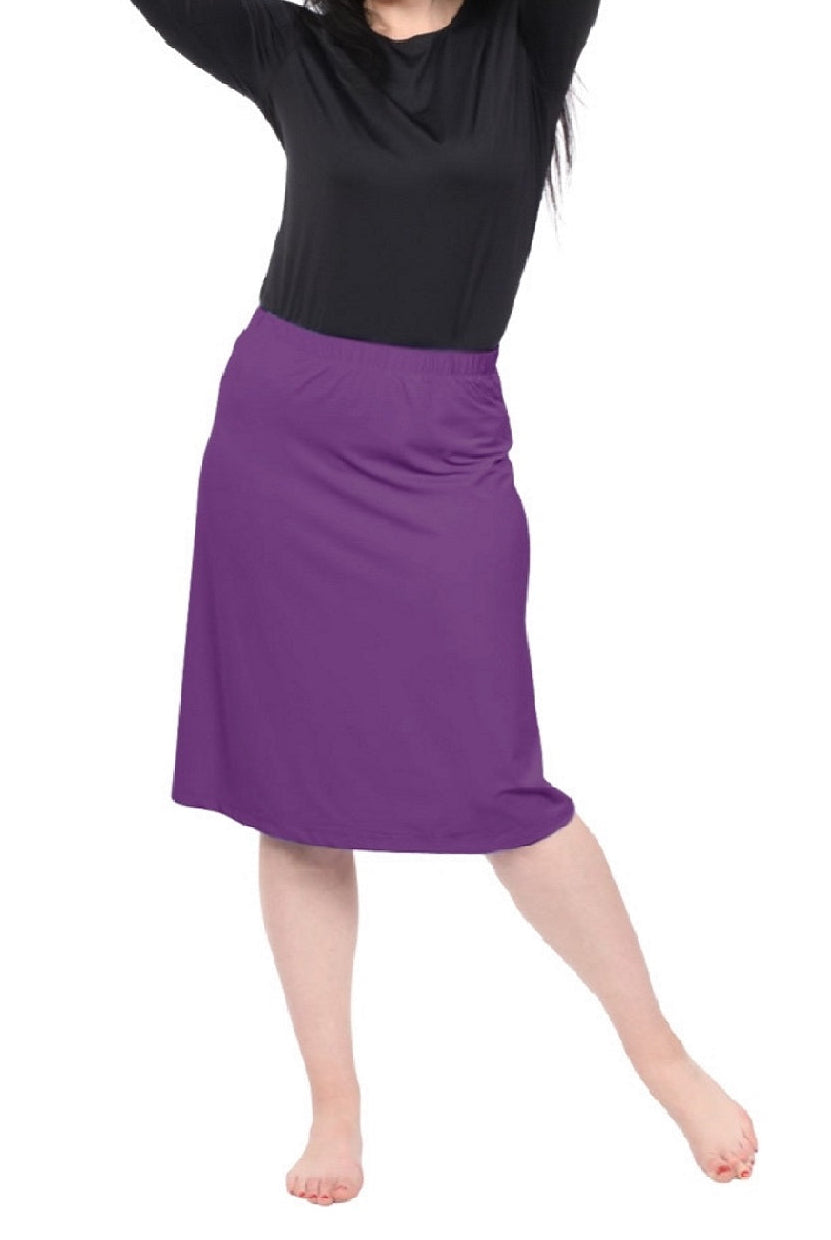 Evie Modest Knee Length Swim, and Sports Skirt with UPF 50+ UV protection