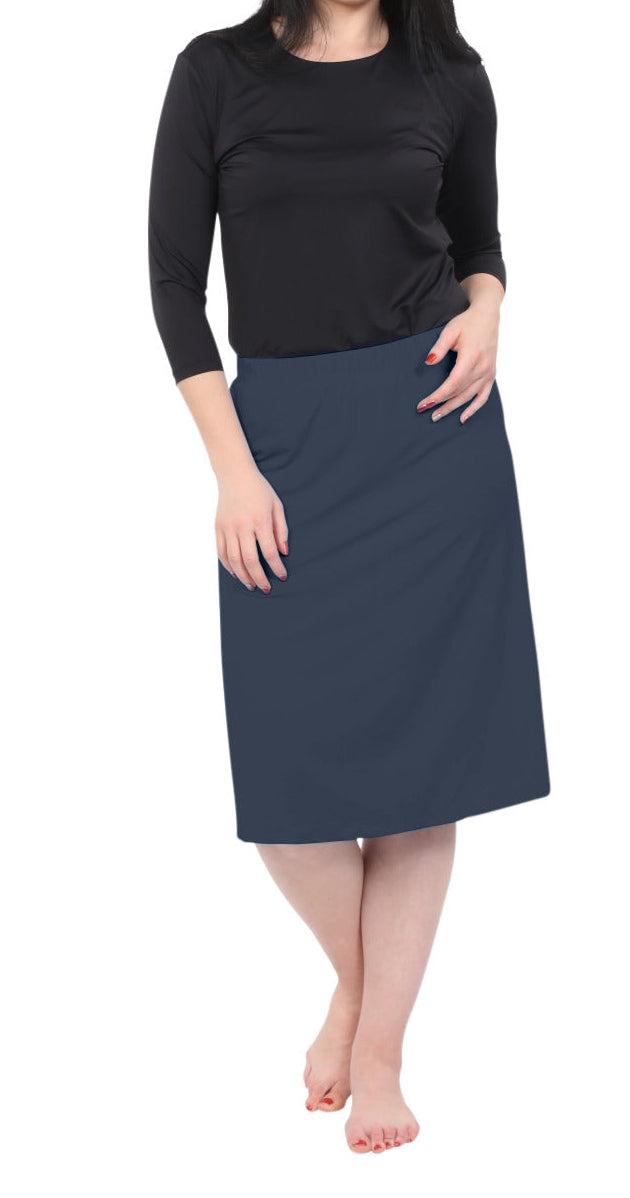 Evie Modest Knee Length Swim, and Sports Skirt with UPF 50+ UV protection