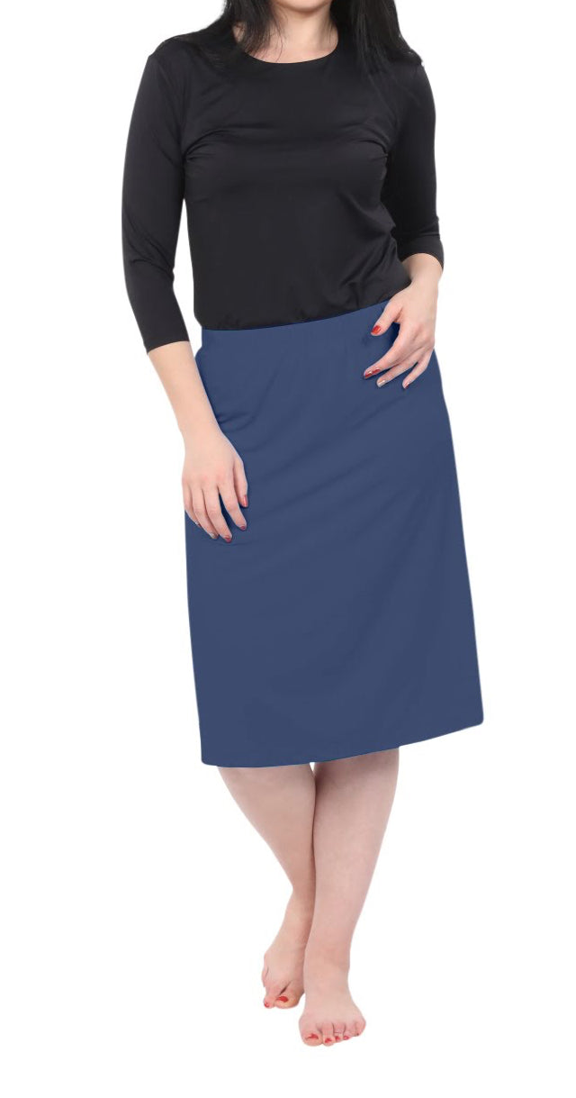 Evie Modest Knee Length Swim, and Sports Skirt with UPF 50+ UV protection