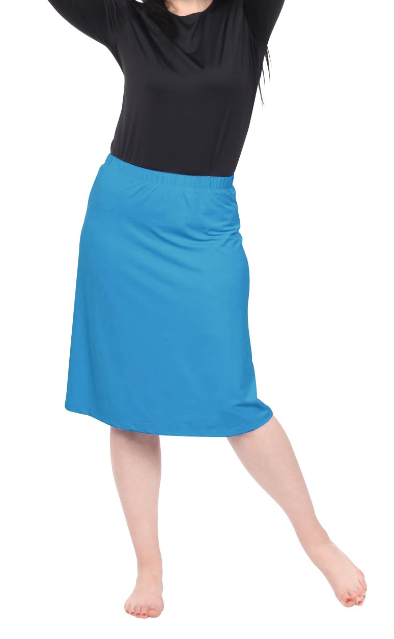 Evie Modest Knee Length Swim, and Sports Skirt with UPF 50+ UV protection
