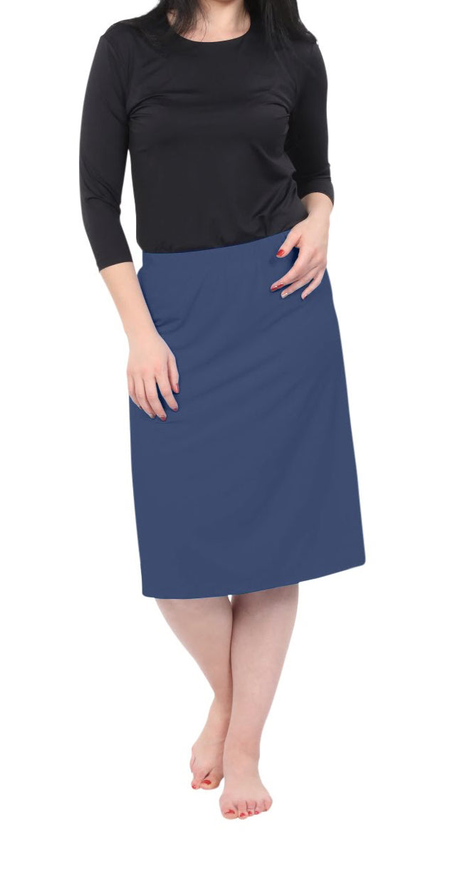 Evie Modest Knee Length Swim, and Sports Skirt with UPF 50+ UV protection