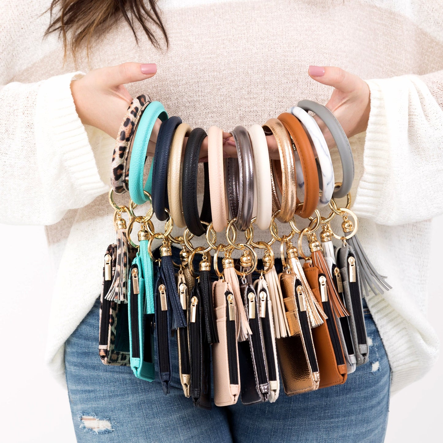 Frankie Key Ring ID Wallet Zip Bracelet