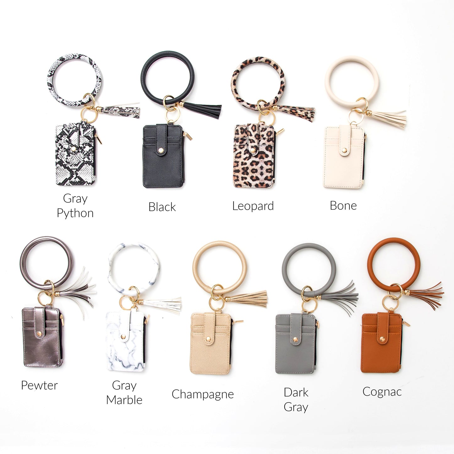 Frankie Key Ring ID Wallet Zip Bracelet