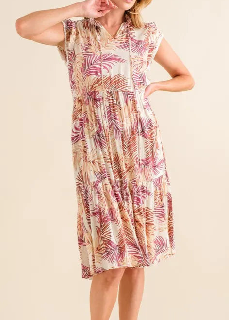 Agatha Boho Printed Tiered Dress