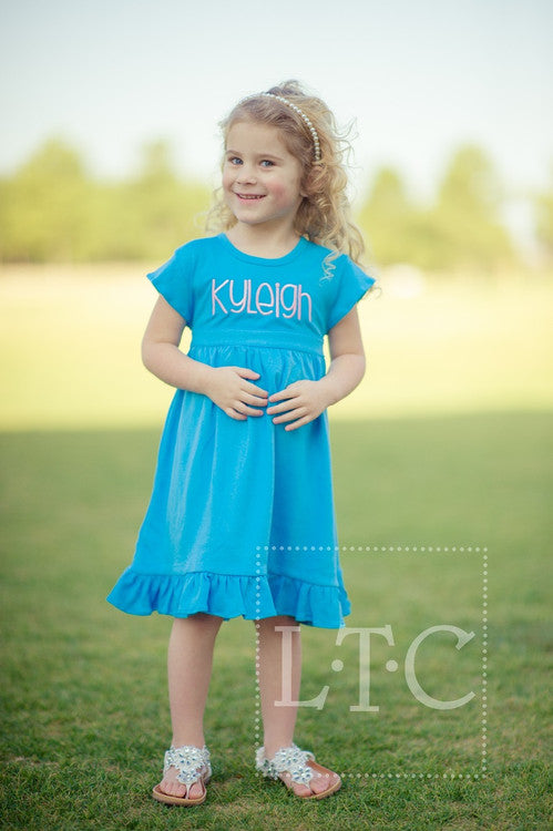 Lyla Girls Ruffled Dress with Tie