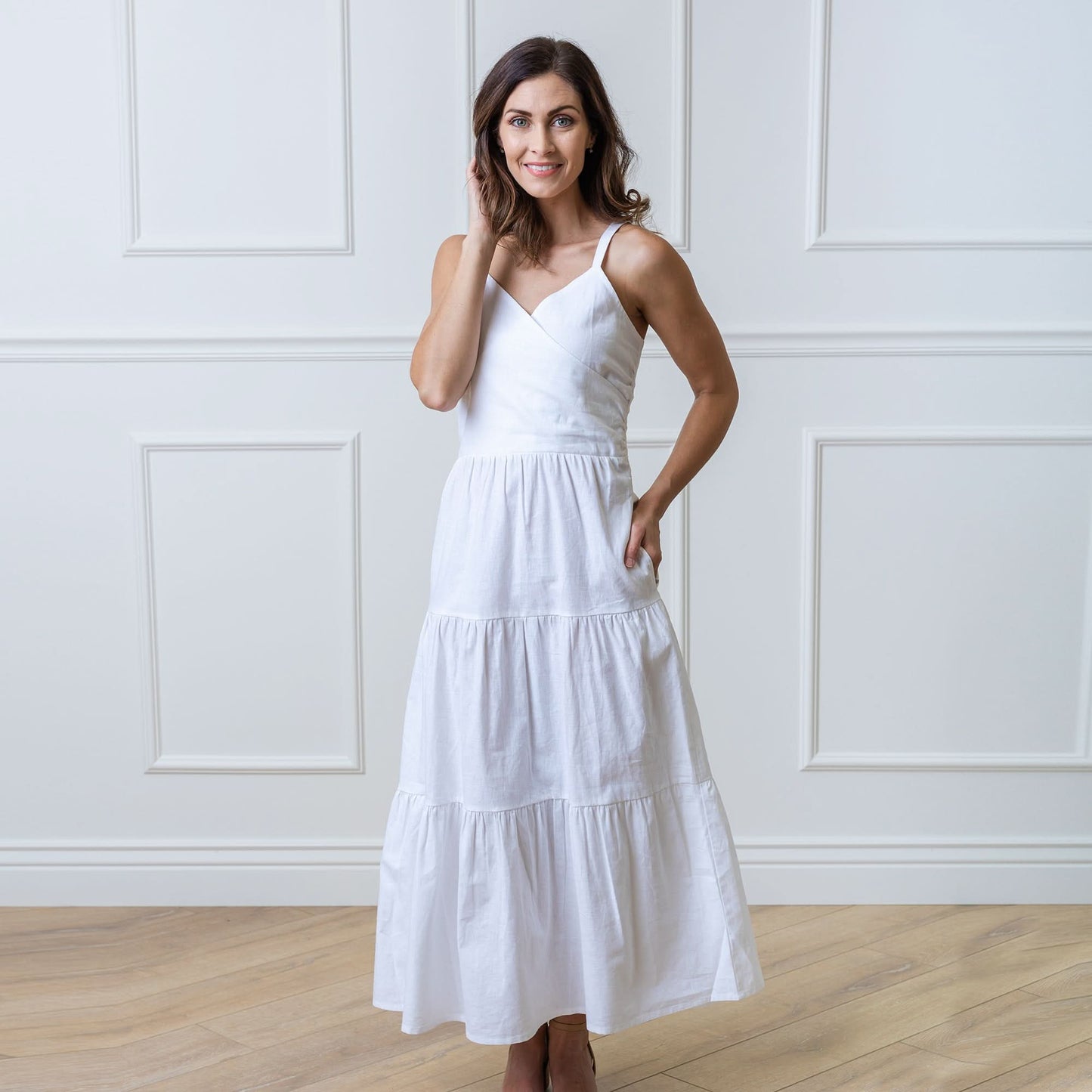 Catie Tiered Wrap Dress