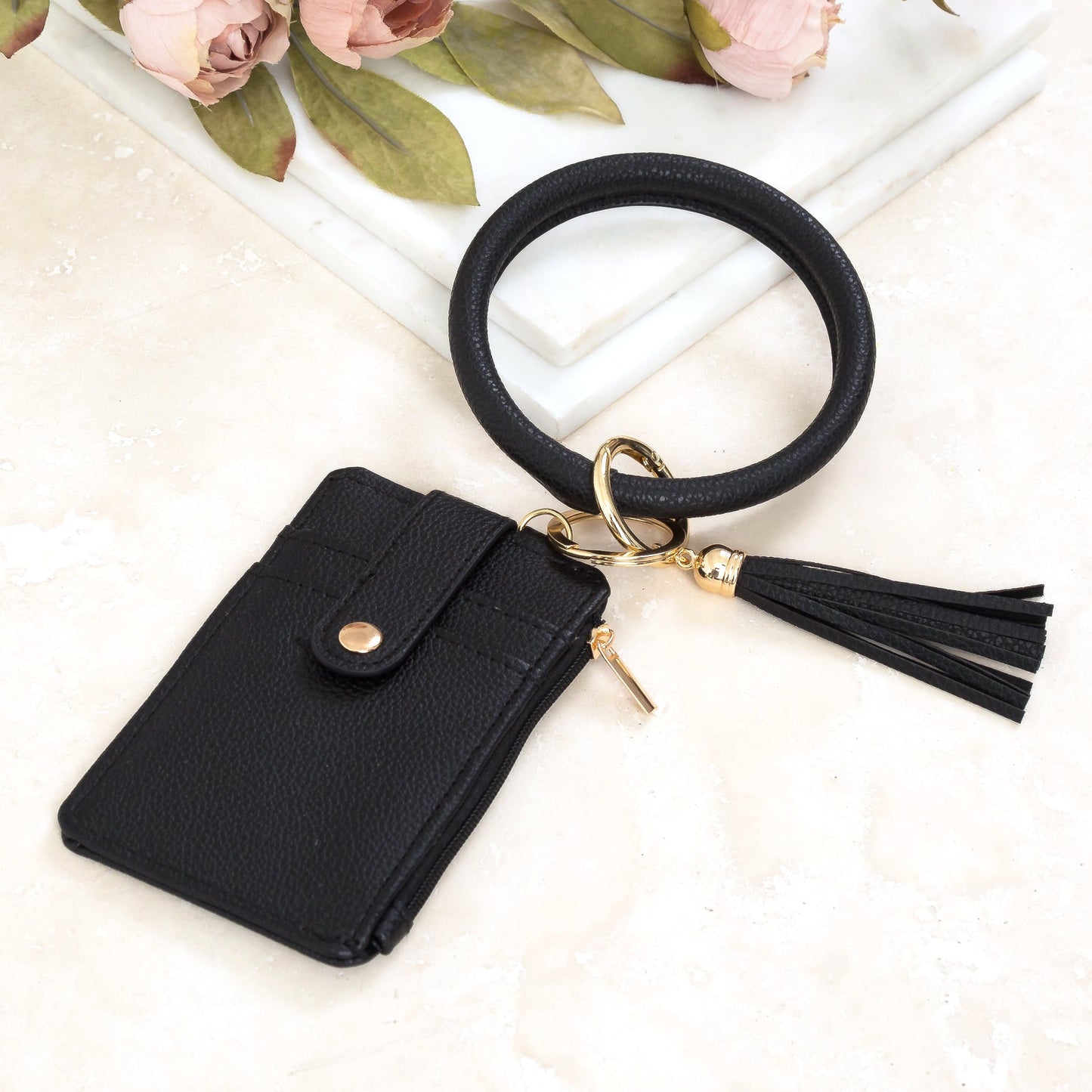 Frankie Key Ring ID Wallet Zip Bracelet