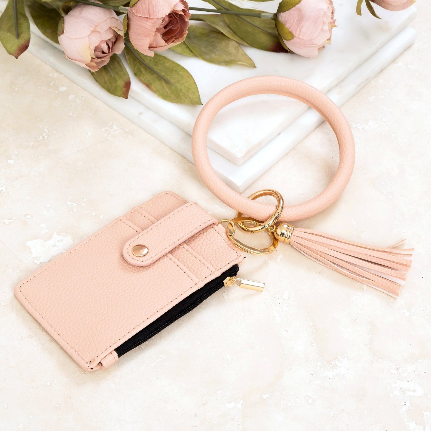Frankie Key Ring ID Wallet Zip Bracelet