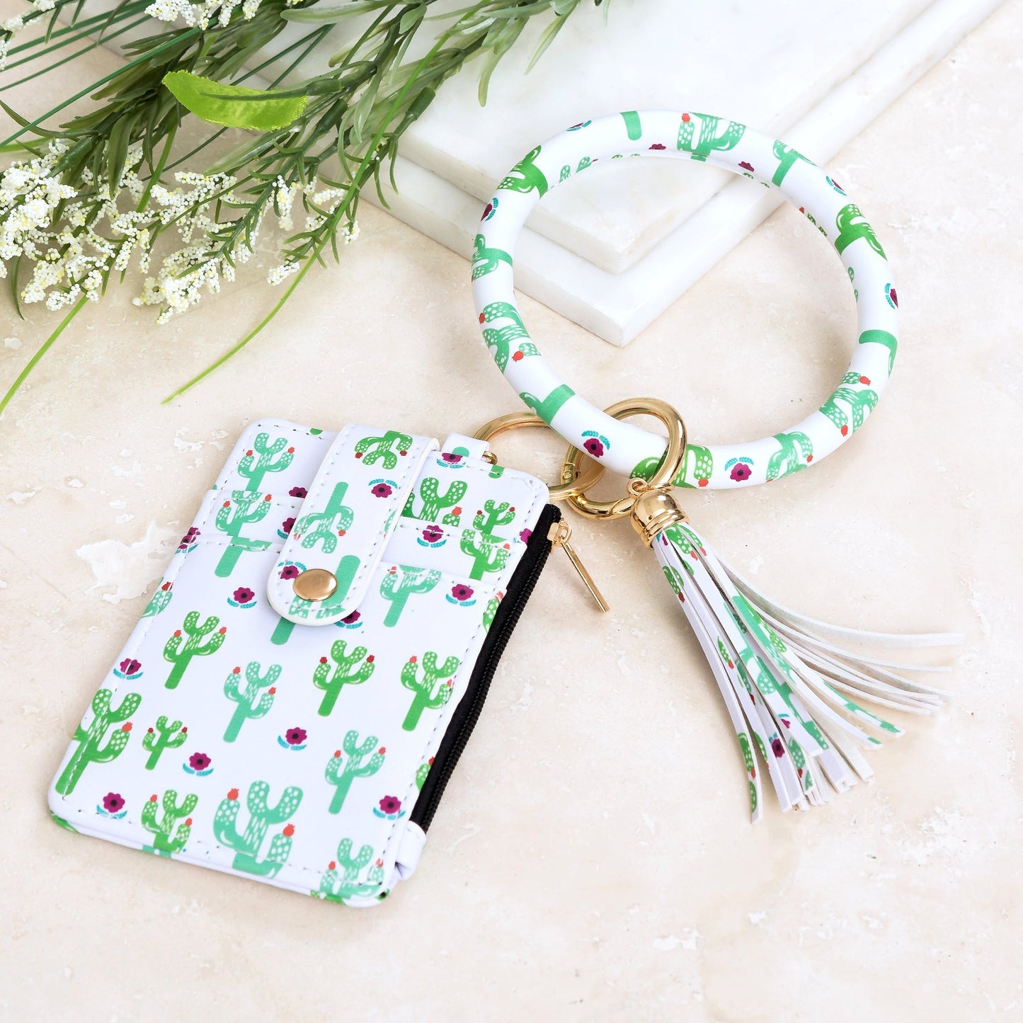 Frankie Key Ring ID Wallet Zip Bracelet