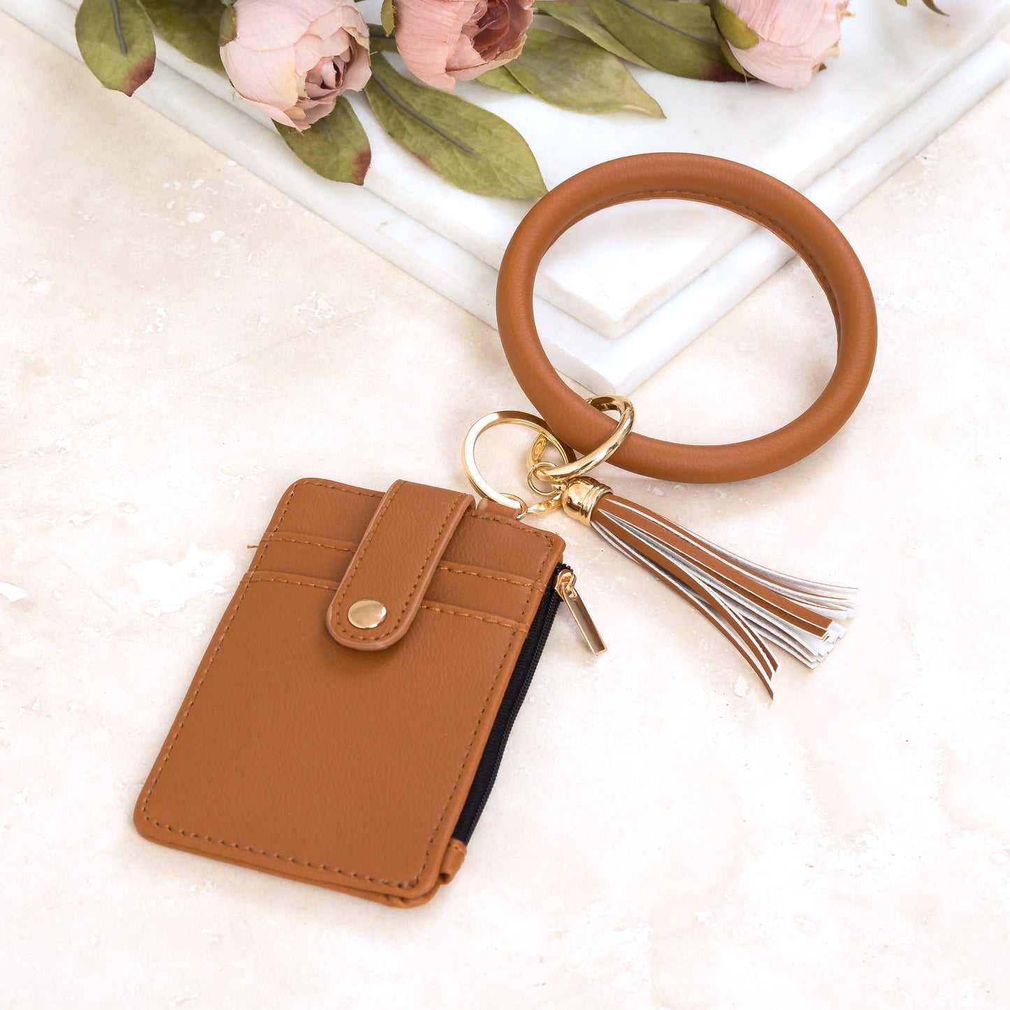 Frankie Key Ring ID Wallet Zip Bracelet