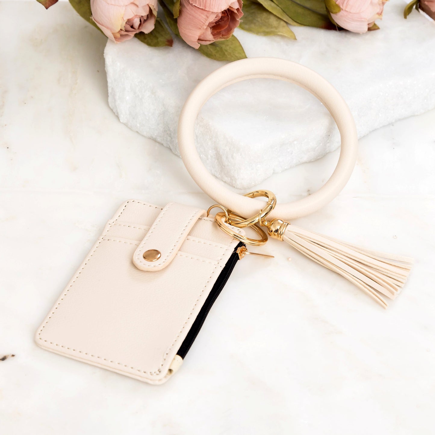 Frankie Key Ring ID Wallet Zip Bracelet