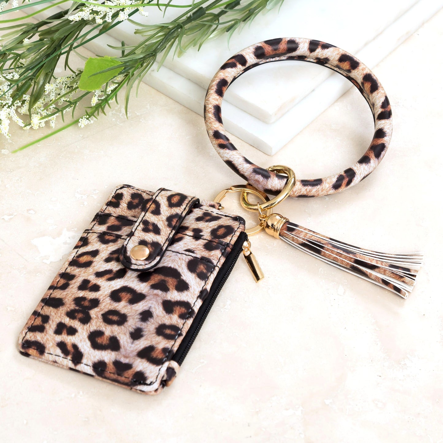 Frankie Key Ring ID Wallet Zip Bracelet