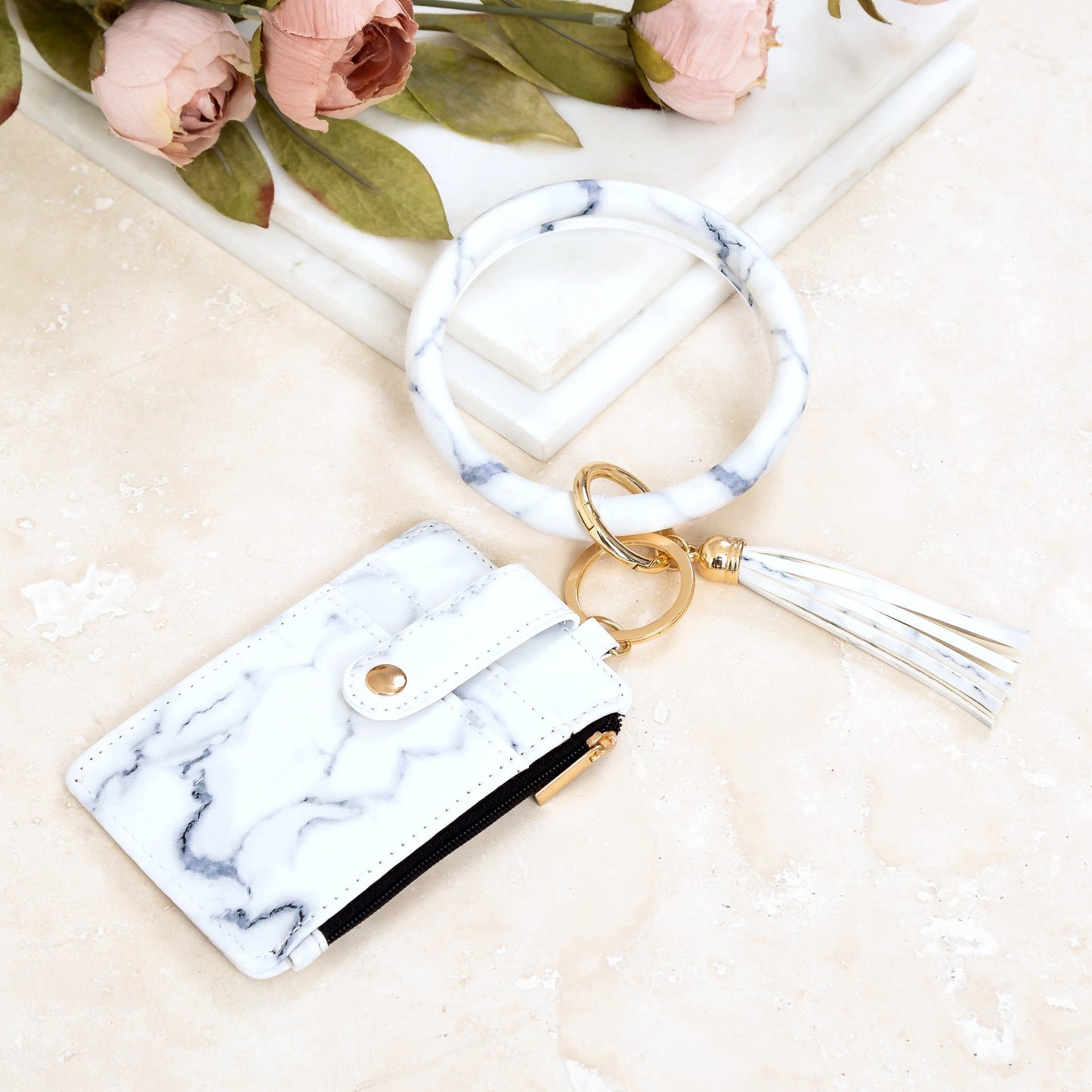 Frankie Key Ring ID Wallet Zip Bracelet