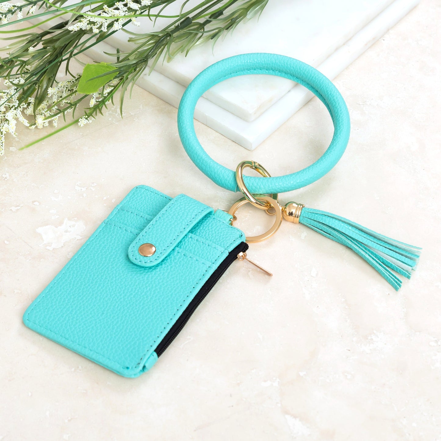 Frankie Key Ring ID Wallet Zip Bracelet