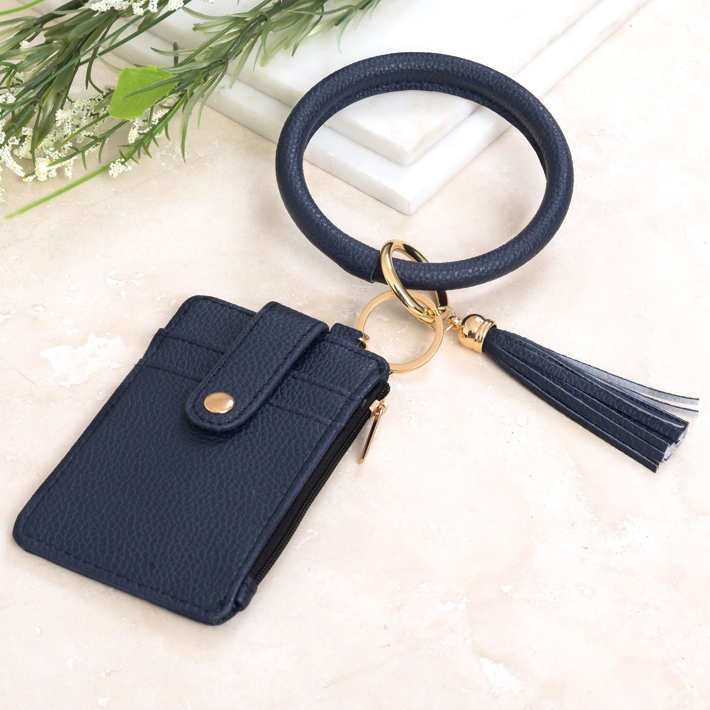 Frankie Key Ring ID Wallet Zip Bracelet
