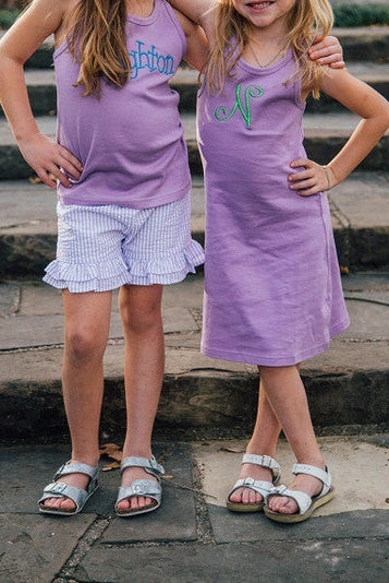 Kara Girls Ruffled Seersucker Shorties