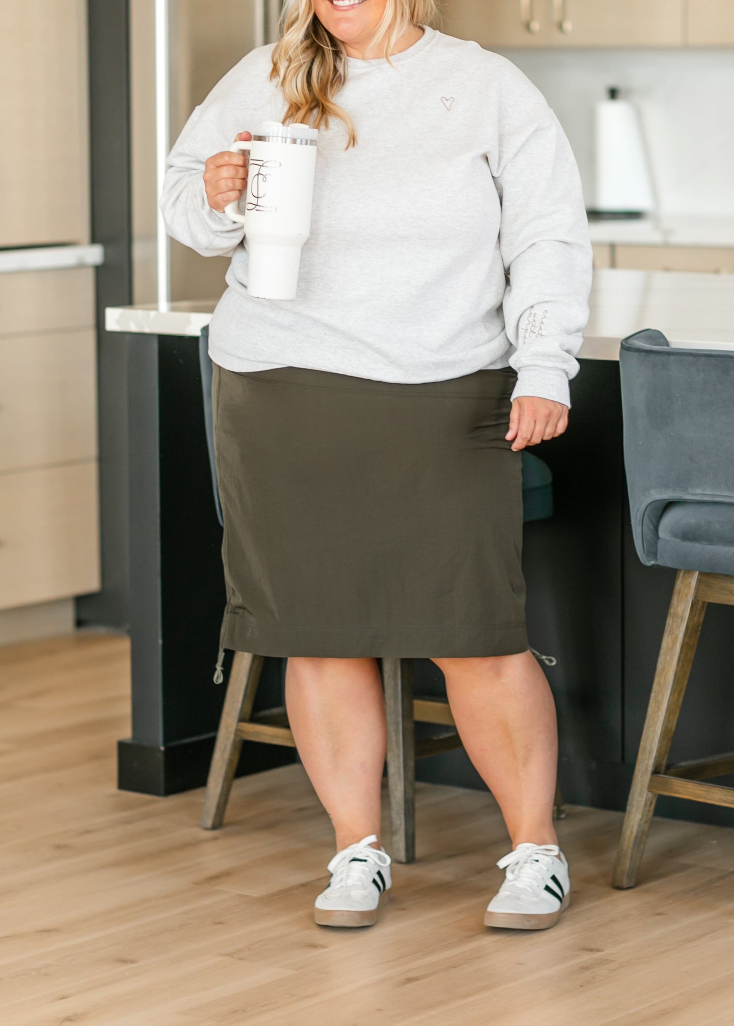 Andie Olive Hiking Midi Skirt