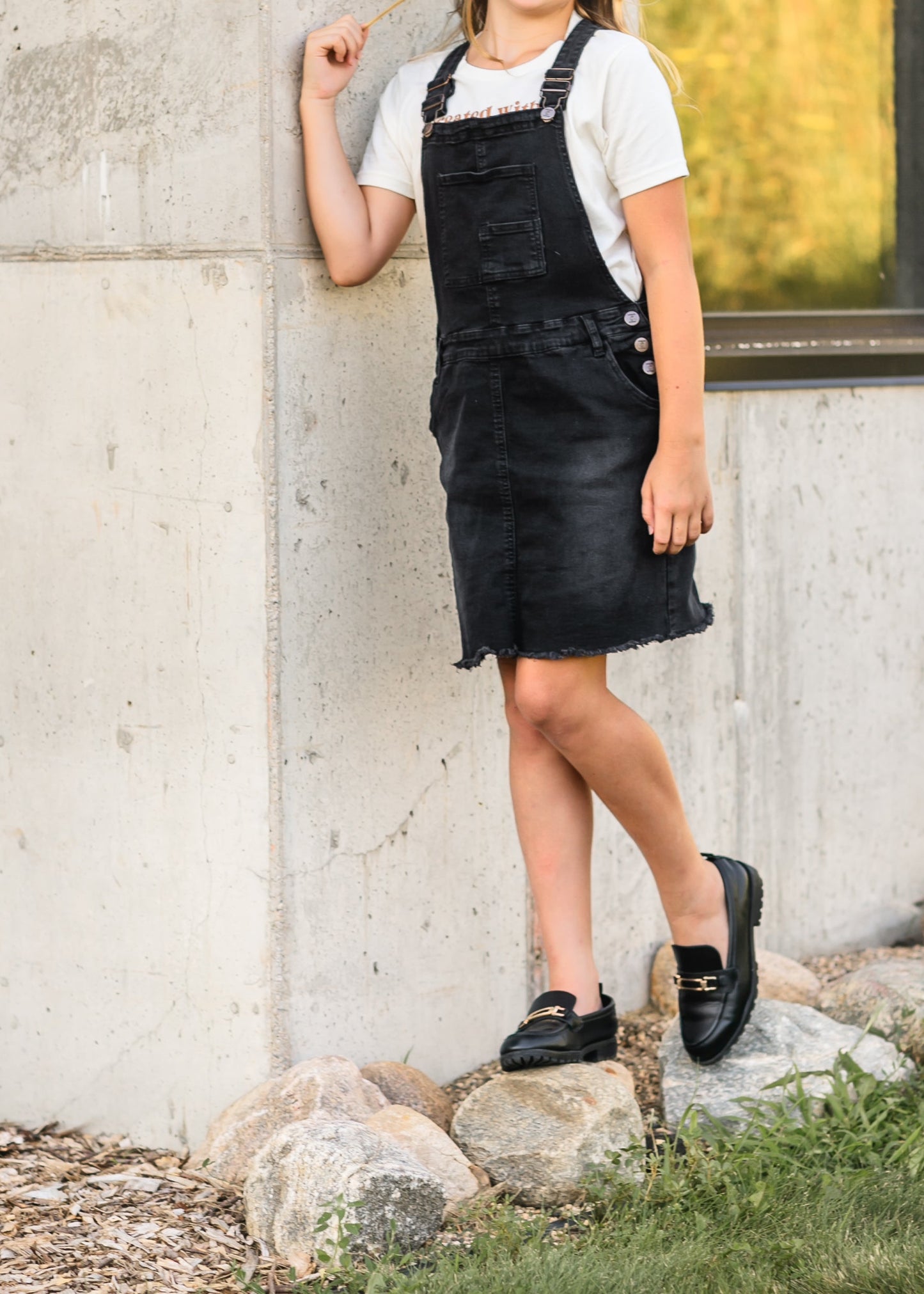 Aria Girls Denim Overall Jumper Dress - FINAL SALE