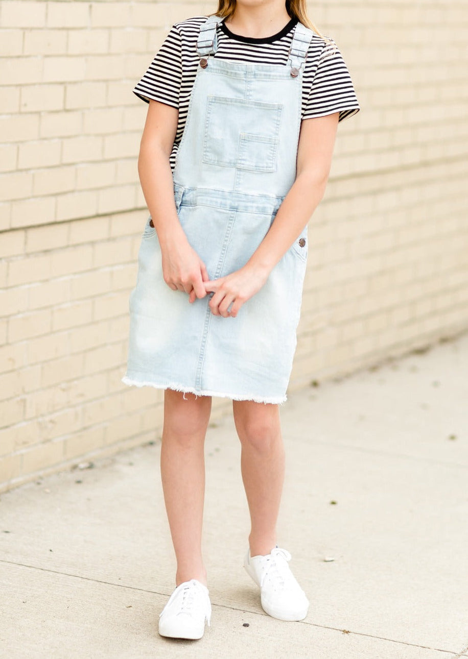 Aria Girls Denim Overall Jumper Dress - FINAL SALE