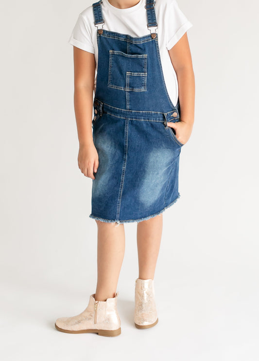 Aria Girls Denim Overall Jumper Dress - FINAL SALE