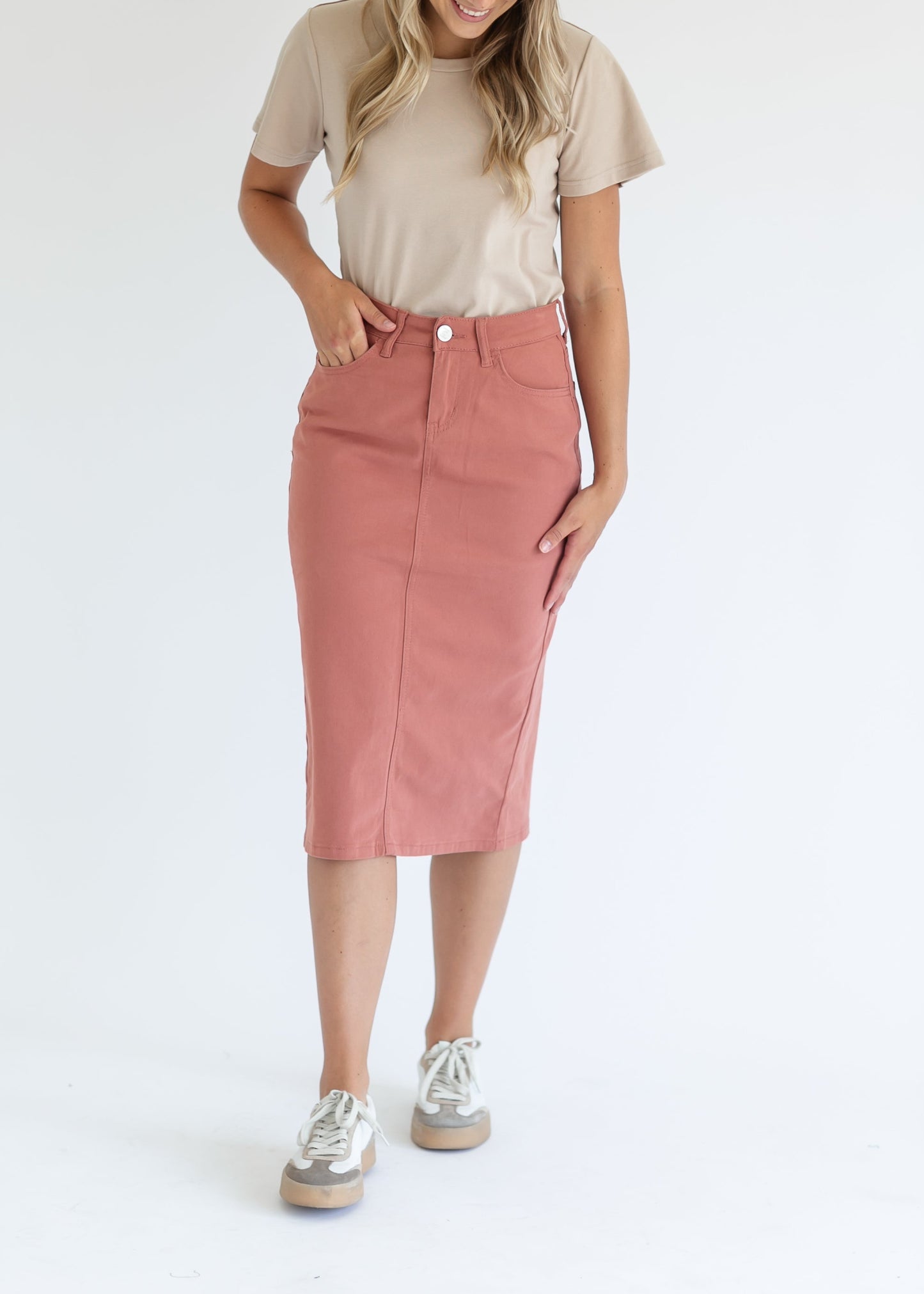 Remi Sienna Denim Midi Skirt - FINAL SALE