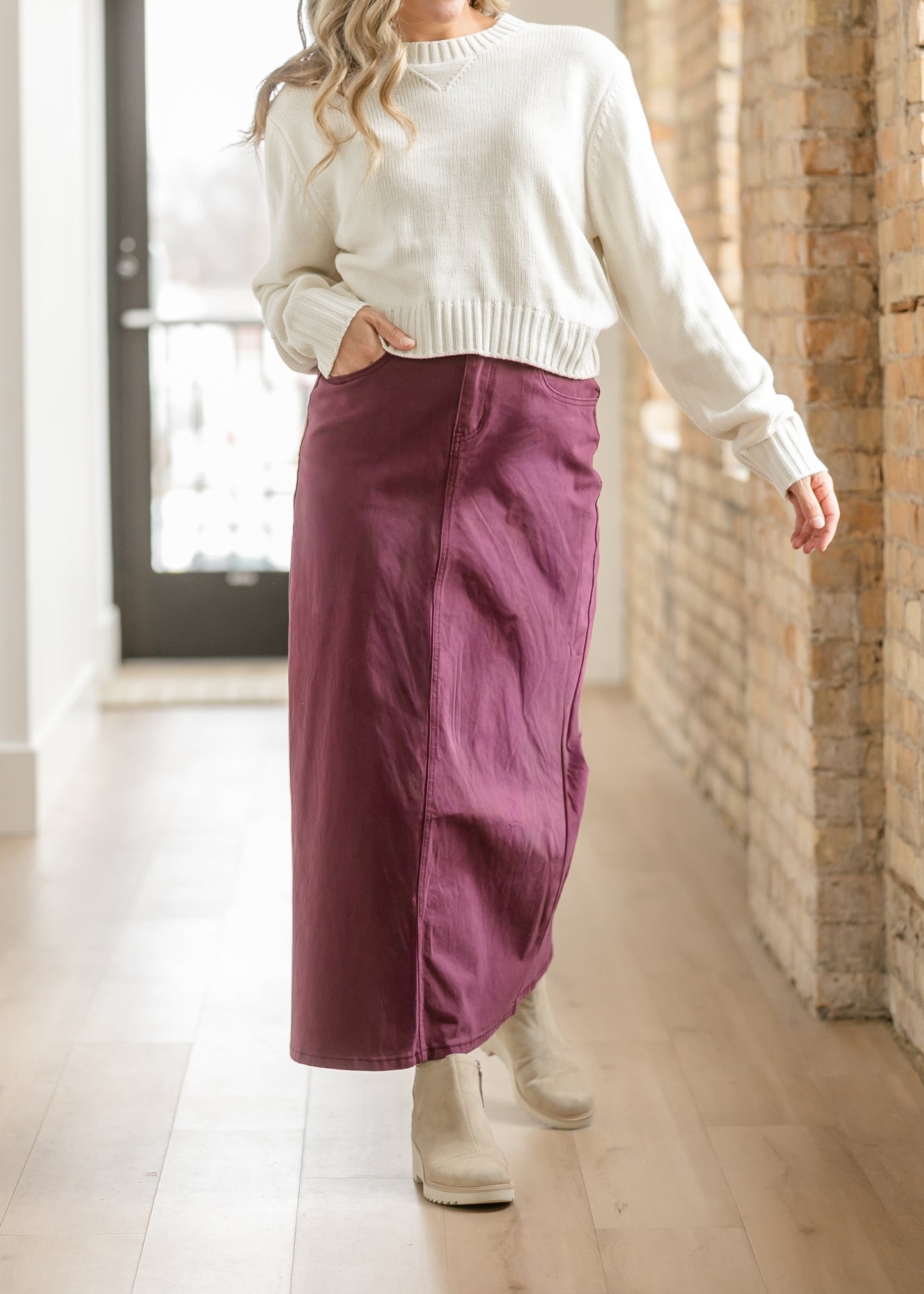 Stella Orchid Denim Maxi Skirt - FINAL SALE